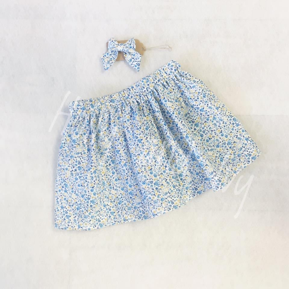 Evie Skirt and Bow Gift Set - Liberty London Floral - Age 2-3 years