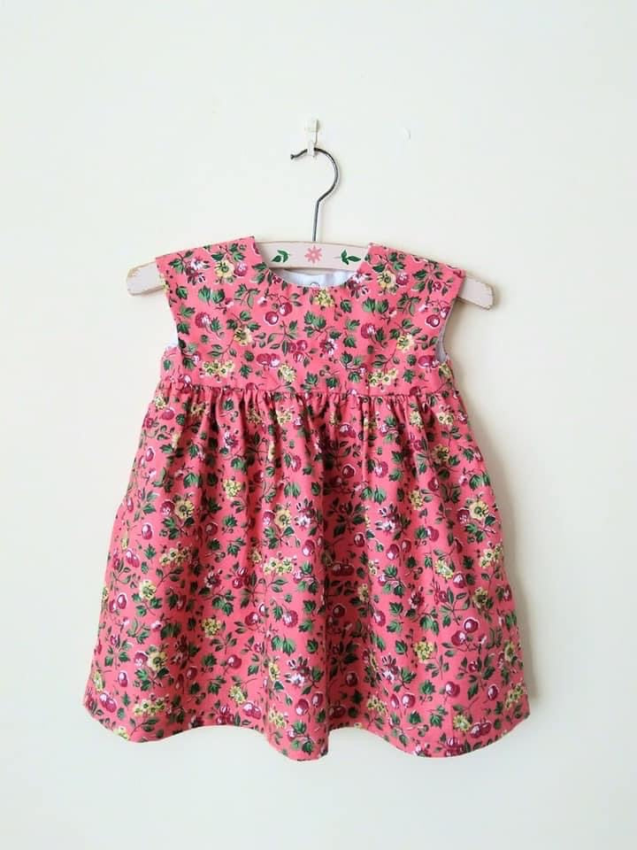 Holly Dress and Bow Gift Set - Liberty London Floral - Age 6-9 months