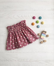 Load image into Gallery viewer, Evie Skirt - Paperbag Waist, Polkadot - Age 18-24 months
